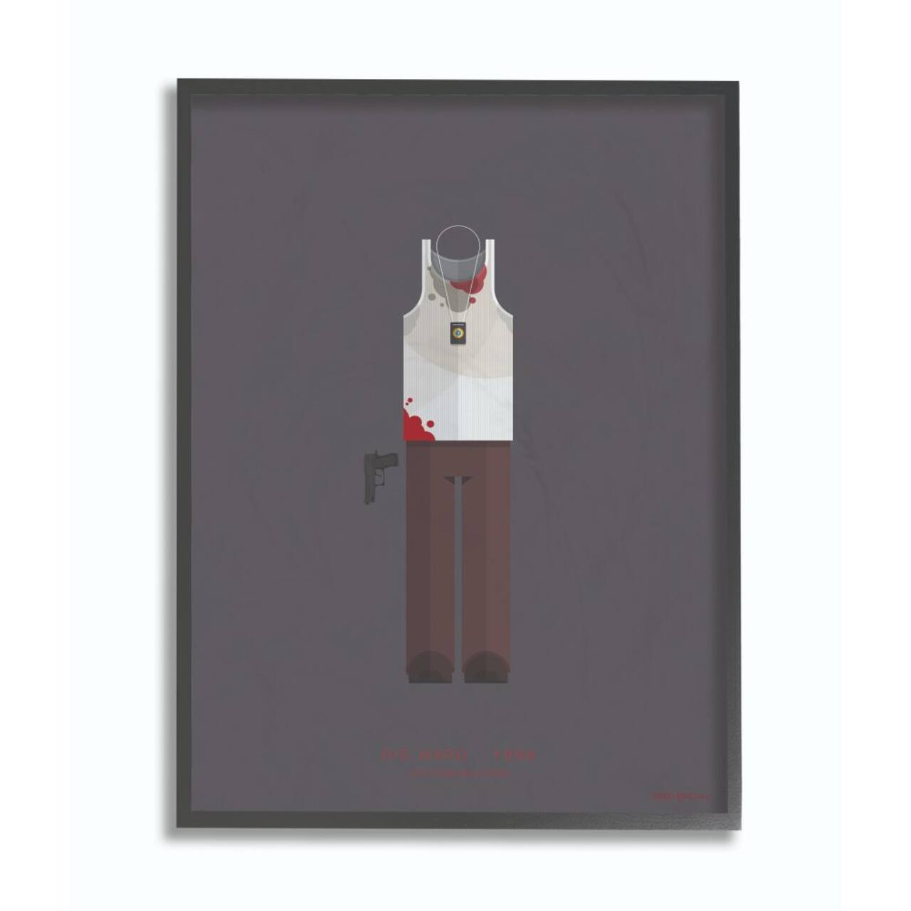 Stupell Industries Die Hard Wall Art in Black Frame